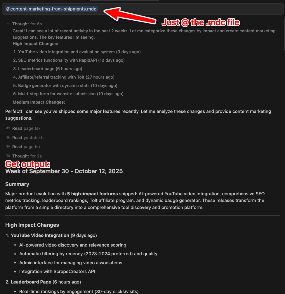 Summary and high impact changes
